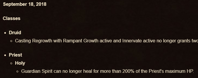 CoH Healing Targets